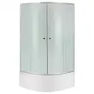 Набор Lidz душевая кабина Latwa SC90x90.SAT.HIGH.FR, стекло Frost 4 мм + поддон с панелью Kupala (LLSC9090SATHIGHFR2SET)