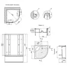 Душевая кабина Lidz Latwa SC90x90.SAT.HIGH.TR, стекло прозрачное 4 мм (LLSC9090SATHIGHTR)