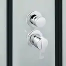 Набор Lidz душевой бокс Majatek SB90x90.BLA.LOW.TR, стекло прозрачное 5 мм + поддон Kupala (LMSB9090BLALOWTR2SET)