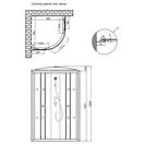 Душевой бокс Lidz Tani SB90x90.SAT.LOW.GR, стекло тонированное 4 мм без поддона (LTSB9090SATLOWGR2)