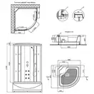 Гидромассажный бокс Lidz Tani SBM100x100.SAT.HIGH.FB, стекло Fabric 4 мм (LTSBM100100SATHIGHFB)