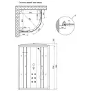 Гидромассажный бокс Lidz Tani SBM90x90.SAT.HIGH.FR, стекло Frost 4 мм без поддона (LTSBM9090SATHIGHFR2)