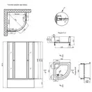Набор Lidz душевая кабина Wieza SC80x80.SAT.HIGH.L, стекло Linie 4 мм + поддон с панелью Kupala (LWISC8080SATHIGHL2SET)