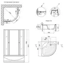 Душевая кабина Lidz Wieza SC90x90.SAT.HIGH.L, стекло Linie 4 мм (LWISC9090SATHIGHL)