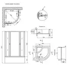 Набор Lidz душевая кабина Wieza SC90x90.SAT.HIGH.L, стекло Linie 4 мм + поддон с панелью Kupala (LWISC9090SATHIGHL2SET)