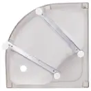 Набор Lidz душевая кабина Wieza SC90x90.SAT.HIGH.L, стекло Linie 4 мм + поддон с панелью Kupala (LWISC9090SATHIGHL2SET)