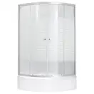 Набор Lidz душевая кабина Wieza SC90x90.SAT.MID.L, стекло Linie 4 мм + поддон с панелью Kupala (LWISC9090SATMIDL2SET)
