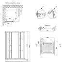 Душевая кабина Lidz Wiezak SC90x90.SAT.LOW.L, стекло Linie 4 мм (LWKSC9090SATLOWL)