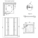 Набор Lidz душевая кабина Wiezak SC90x90.SAT.LOW.L, стекло Linie 4 мм + поддон Mazur (LWKSC9090SATLOWL2SET)