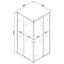Mixxus CUBIC SC01 Душова кабіна, графіт/прозоре скло (MI6907)