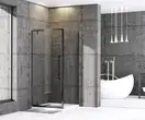 Душова кабіна без піддону Mixxus Premium BEVEL SC01-90x90x195-TR Black прозоре скло 6мм (MI6864)