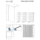 Душова стінка Modo X Black II 60 Factory RADAWAY (389264-54-55)