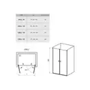 Душові двері двохелементні CSDL2-90 Transparent, (0QV7CC0LZ1) RAVAK