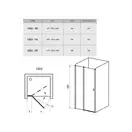 Душові двері двоелементні CHROME CSD2-110 Transparent, (0QVDCC00Z1) RAVAK