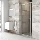 Душові двері двохелементні BLDZ2-80 Transparent, RAVAK (X01H40C00Z1)