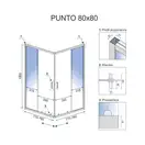 Душевая кабина REA PUNTO BLACK 80х80 (REA-K4800)
