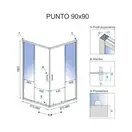 Rea Punto Душова кабіна, чорна 90х90 (REA-K4801)