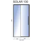 Душевая дверь REA SOLAR 130 BLACK (REA-K6358)