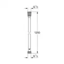 Шланг для душа Grohe Silverflex 125 см (цвет - темный графит матовый) (28362AL0) фото 2 Aquada.com.ua