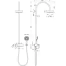 Душова система AXOR Citterio Showerpipe 180 1jet, матовий чорний хром (39620340)