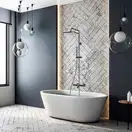 Душова система Bossini Elios Shower з термостатом, з квадратним душем, хром (L10403000030008)