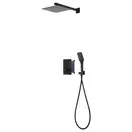 Душовий гарнітур прихованого монтажу Corsan Plomeria BLACK+BOX чорний з термостатом (646994)