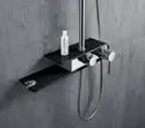 Душовий гарнітур Corsan KLAR FIBER CHROME BLACK (CMN002BL)