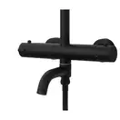 Душовий гарнітур Corsan LUGO BLACK MATT з термостатом та виливом (CMN017)
