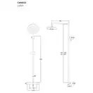 Душовий гарнітур Corsan LUGO BLACK MATT з термостатом (CMN023)