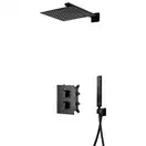Душевая система с термостатом CORSAN ADOUR BLACK + BOX скрытого монтажа (Z01TBL)