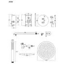 Душевая система CORSAN LUGO CHROMЕ + BOX  скрытого монтажа (Z03MCH)