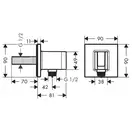 Душова система прихованого монтажу Hansgrohe Pulsify Ø260 мм із термостатом ShowerSelect Comfort E (колір - чорний матовий)  1557224140670