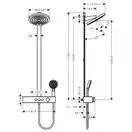 Hansgrohe Pulsify Душова система з термостатом, бронза (24241140)