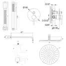 Душевая система KOHLMAN AXEL 25 CHROME + BOX скрытого монтажа (QW210AR25)