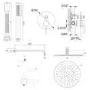 Душевая система KOHLMAN AXEL 40 CHROME + BOX скрытого монтажа (QW210AR40)