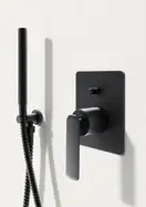 Душевая система KOHLMAN EXPERIENCE 25 BLACK + BOX скрытого монтажа (QW210EBR25)