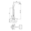Душевой гарнитур KOHLMAN FOXAL CHROME с изливом (QW277F)