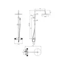 Omnires Contour Душевая система с термостатом, хром (CT8044CR)