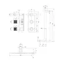 душова система прихованого монтажу Omnires Contour chrome (SYSCT10CR)
