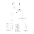 душова система прихованого монтажу з термостатом Omnires Contour gold (SYSCT11GLB)