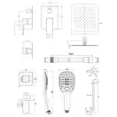 Душова система Omnires Parma, графіт (SYSPM10GR)