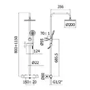 Paffoni BIRILLO COLD Душова система, хром (ZCOL643CR)