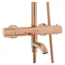Душевой гарнитур REA LUNGO ROSE GOLD с термостатом и изливом (REA-P6606)