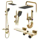 Душевой гарнитур REA HELIX GOLD с изливом (REA-P6619)