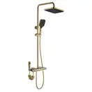 Душевой гарнитур REA ROB BRUSHED GOLD с термостатом и изливом (REA-P6623)