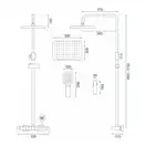 Душевой гарнитур REA ROB BRUSHED GOLD с термостатом и изливом (REA-P6623)