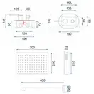 Rea Oval Black Душова система прихованого монтажу, чорна (REA-P8467)