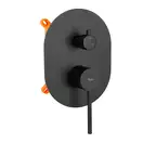 Rea Oval Black Душова система прихованого монтажу, чорна (REA-P8467)