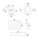 Rea Oval Black Душова система прихованого монтажу, чорна (REA-P8467)