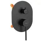Rea Oval Black Душова система прихованого монтажу, чорна (REA-P8467)